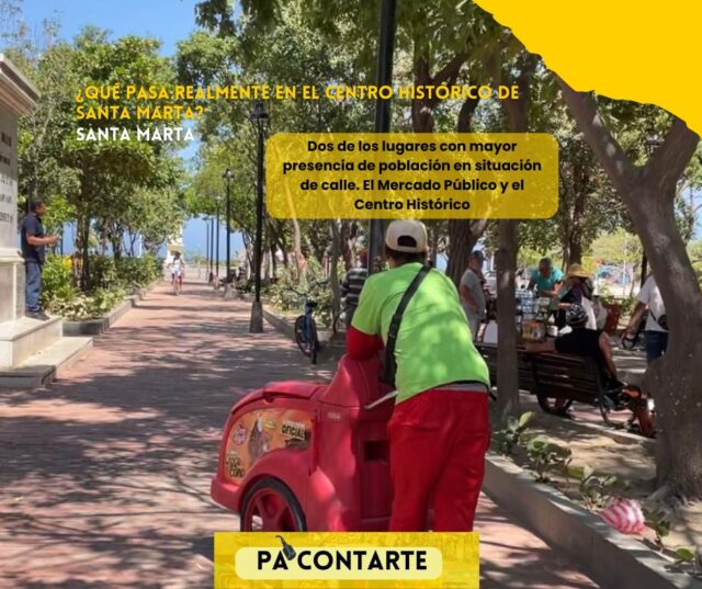 vendedor ambulante del Centro histórico de Santa Marta Parque Bolivar