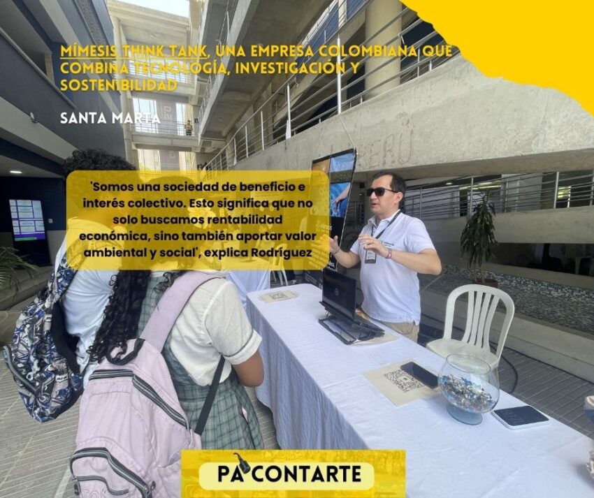Juan Camilo Rodríguez Echeverría, director ejecutivo de Mímesis Think Tank, una empresa colombiana que combina tecnología, investigación y sostenibilidad